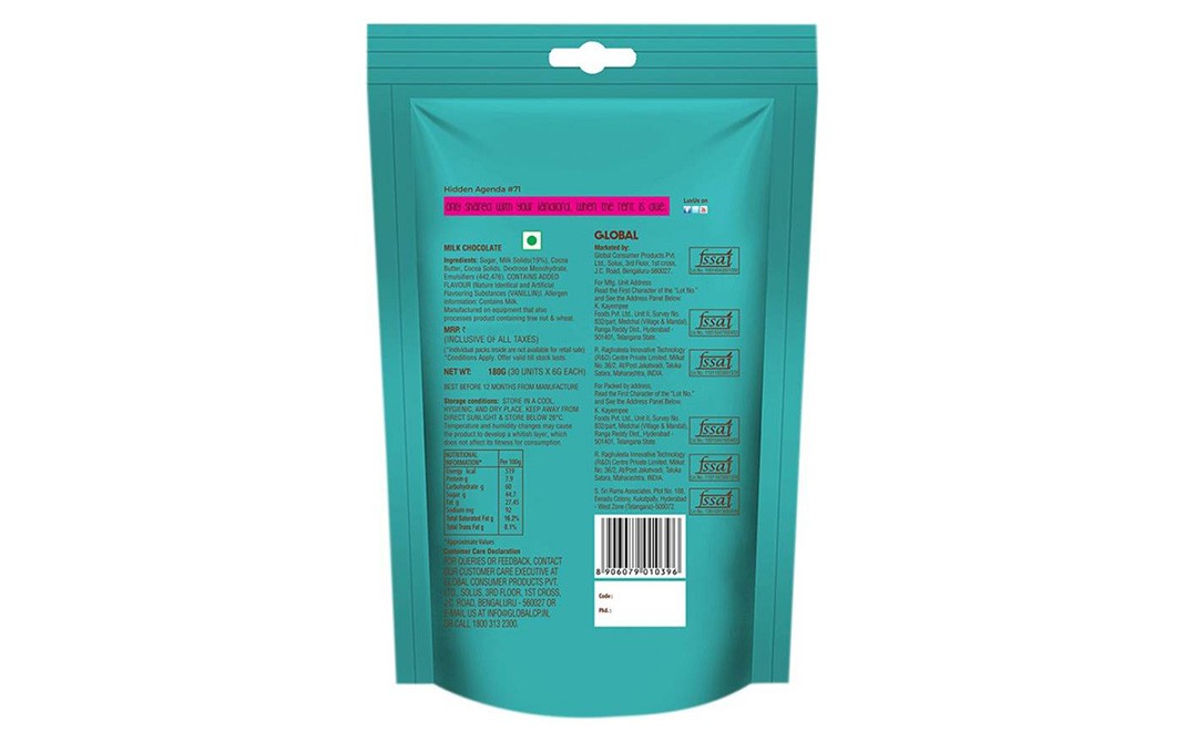 Luvit Dairy Rich Milk Chocolate Bars    Pack  30 pcs